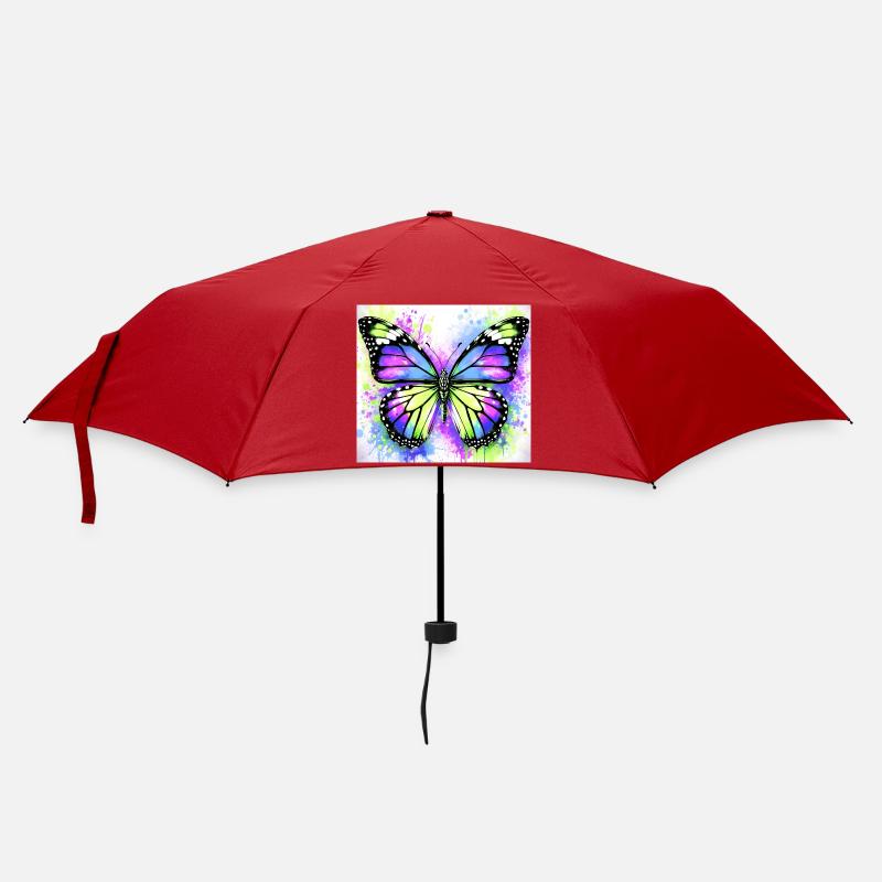 Schmetterling - Regenschirm (klein) - Rot