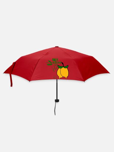 Zitronen - Regenschirm (klein) - Rot