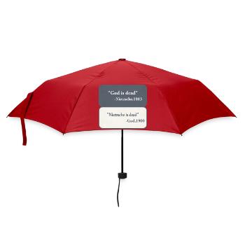 God is Dead - Nietzsche  - Regenschirm (klein) - Rot - Vorne