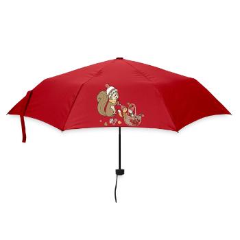 Herbst Eichhörnchen  - Regenschirm (klein) - Rot - Vorne