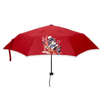 Weinliebhaber Skiurlaub Après Ski Wintersport - Regenschirm (klein) - Rot - Vorne