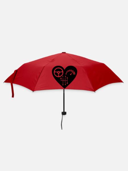 Getriebe 6 Gang Herz - Regenschirm (klein) - Rot