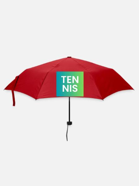 Tennis Gradient Typografie - Regenschirm (klein) - Rot