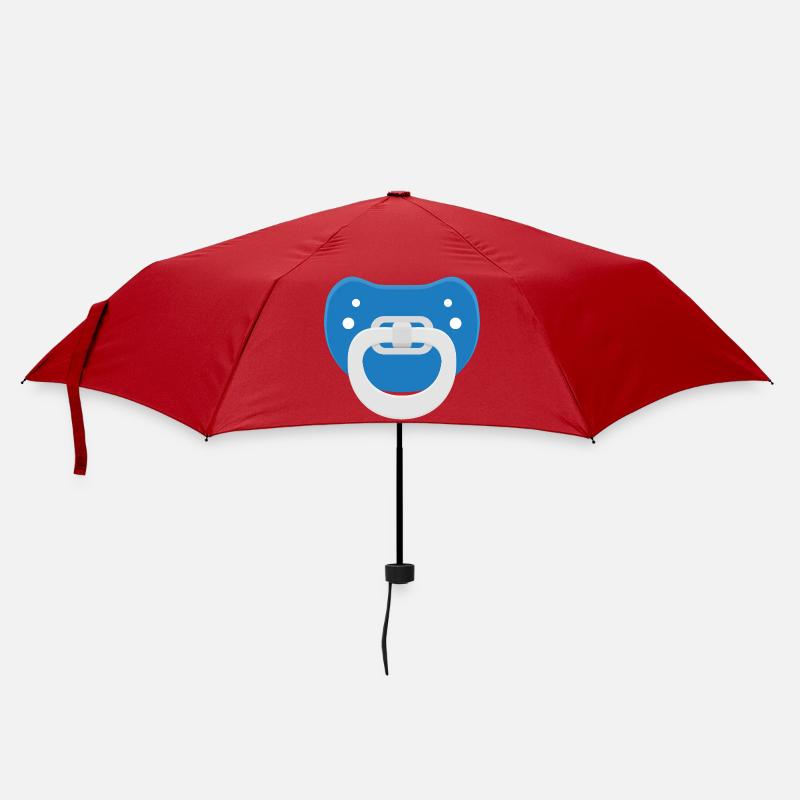 Blauer Schnuller - Regenschirm (klein) - Rot