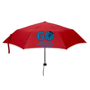 HU Januar 2026 - 60 Jahre - Geburtstag Geschenk - Regenschirm (klein) - Rot - Vorne