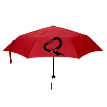 climbing, bouldering, rock climbing, mountains, mountaineering - Umbrella (small) - red - Front