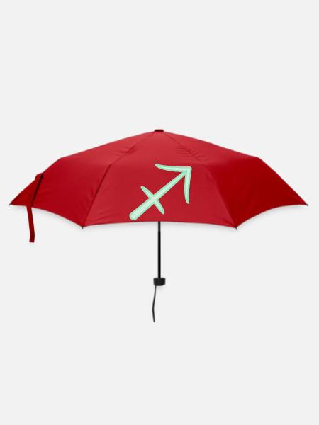 Schütze Sternzeichen Pastellgrün - Regenschirm (klein) - Rot