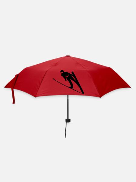 Skisprung - Regenschirm (klein) - Rot