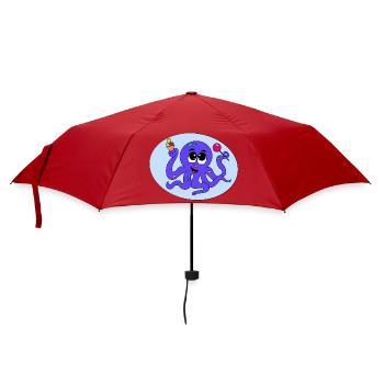 Süßer Oktopus – niedliches Meeresmotiv - Regenschirm (klein) - Rot - Vorne