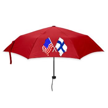 Drapeau des États-Unis et drapeau de la Finlande - Parapluie standard - rouge - Devant