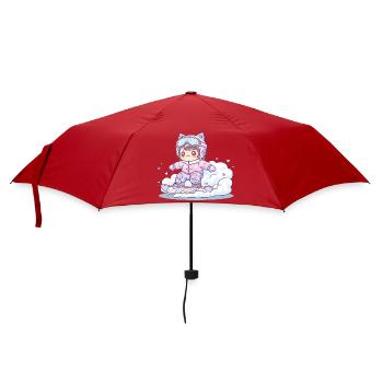 Kawaii Snowboard Girl Regenbogen Niedlich - Regenschirm (klein) - Rot - Vorne