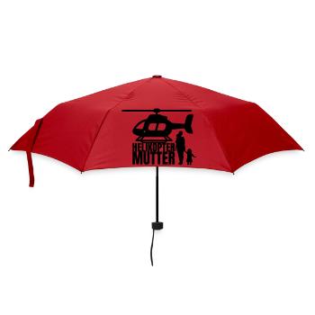 Helikopter Mutter Spruch Humor - Regenschirm (klein) - Rot - Vorne