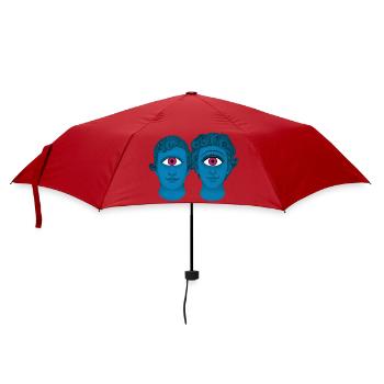 CYCLOPS IN LOVE – nette Leute - Regenschirm (klein) - Rot - Vorne