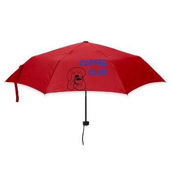 Illustration de chien du Coffee Club - Parapluie standard - rouge - Devant