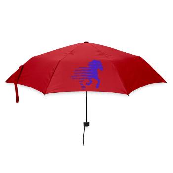 CHEVAL. POULE. COQ. ANIMAL. OISEAU. LICORNE. CONTE - Parapluie standard - rouge - Devant