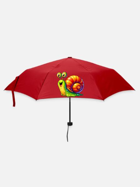 Schnecke - Regenschirm (klein) - Rot