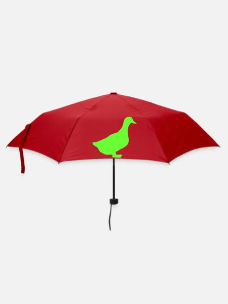 Gans Tier Silhouette - Regenschirm (klein) - Rot