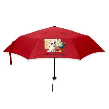 Evil Cat World Domination Plans - Umbrella (small) - red - Front