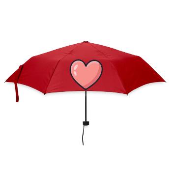 Graphic Rosé Heart - Umbrella (small) - red - Front