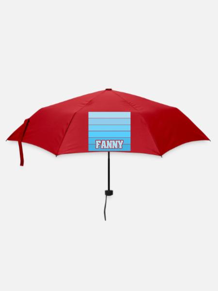 Maedchenname Fanny - Regenschirm (klein) - Rot