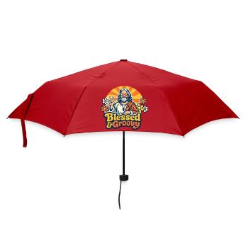Groovy Jesus Peace - Regenschirm (klein) - Rot - Vorne