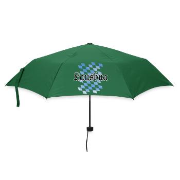 Boarischer Lausbua aus Bayern (Rauten) - Regenschirm (klein) - Flaschengrün - Vorne