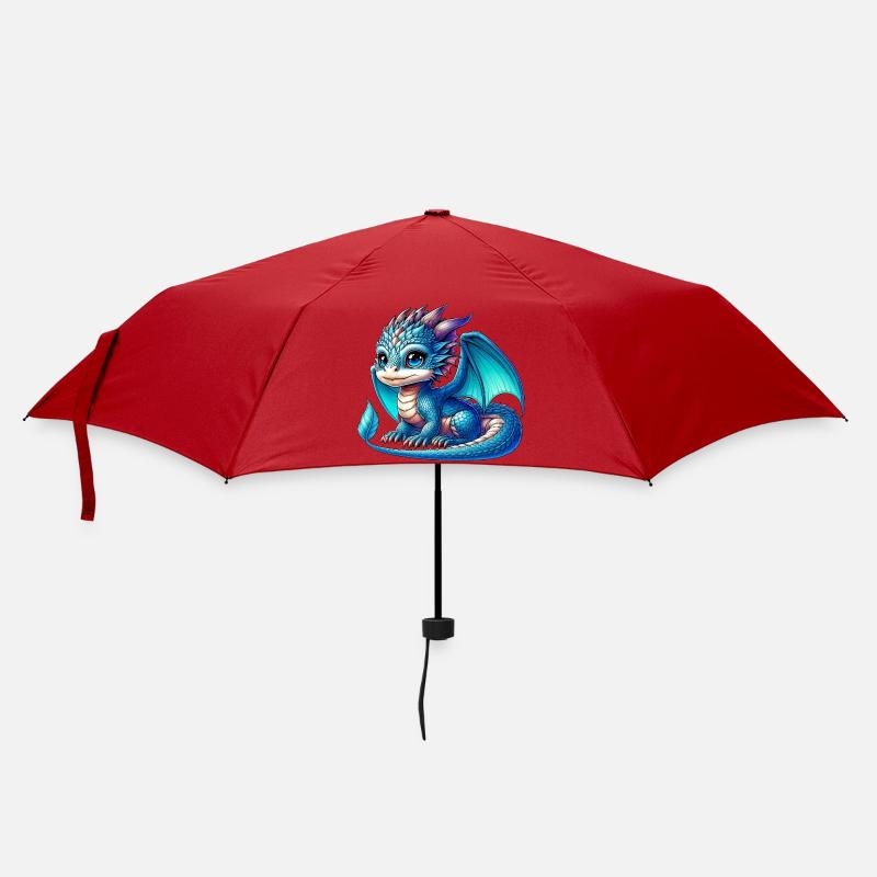 Drache - Regenschirm (klein) - Rot