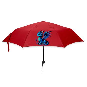 Drache - Regenschirm (klein) - Rot - Vorne
