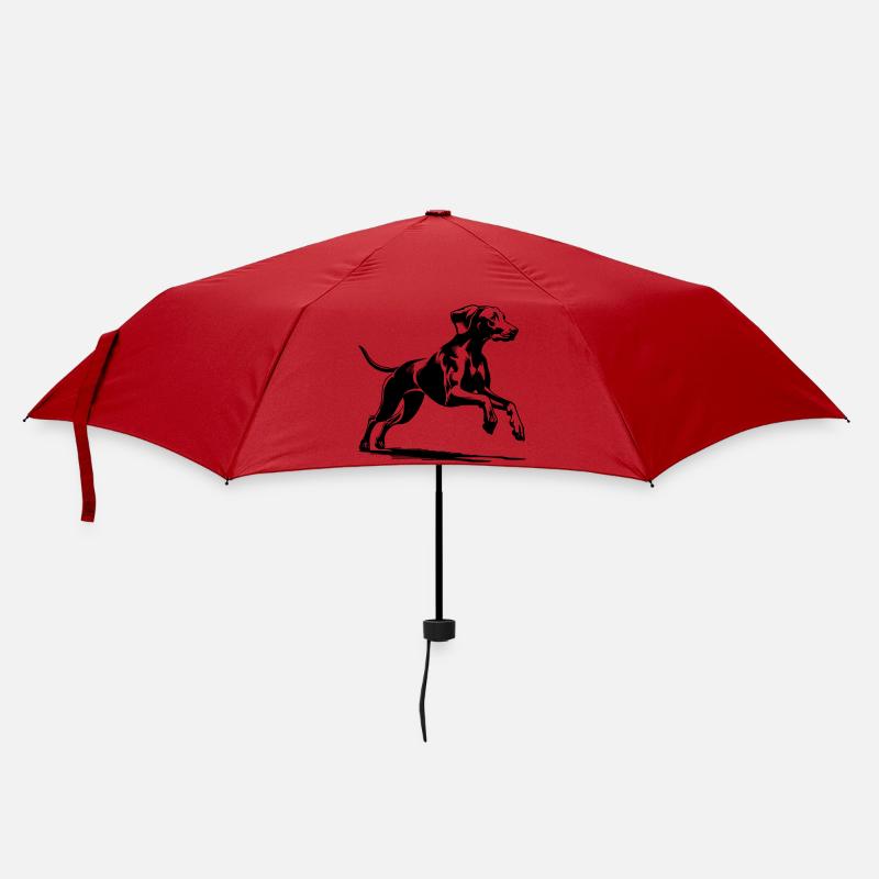 Weimaraner - Regenschirm (klein) - Rot
