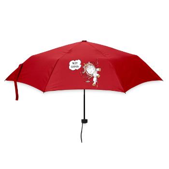 Guck Guck Regenbogen Einhorn Fantasy - Regenschirm (klein) - Rot - Vorne