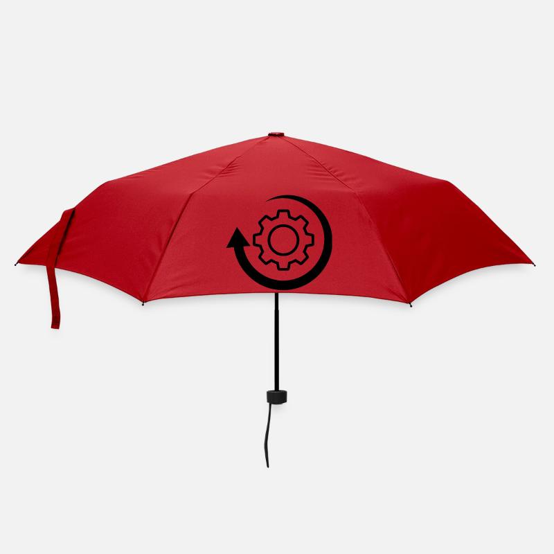 Image du logo de la roue de rotation - Parapluie standard - rouge