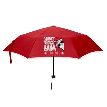Santa's Favorite Llama Cool Side Sunglasses - Umbrella (small) - red - Front