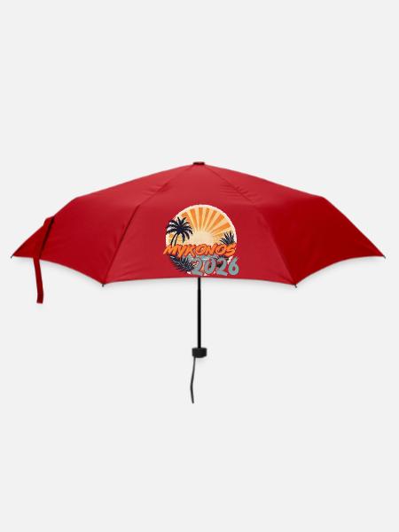 Mykonos 2026 - Regenschirm (klein) - Rot