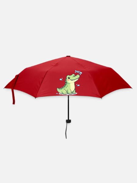 Krokodilchen Wasserspaß - Regenschirm (klein) - Rot