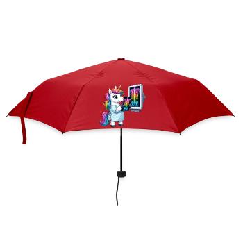 Diagnostic de la licorne du Docteur Arc-en-ciel - Parapluie standard - rouge - Devant