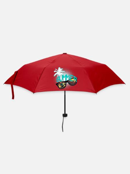 Sonnenbrille Palme mint - Regenschirm (klein) - Rot