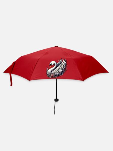 Schwan - Regenschirm (klein) - Rot