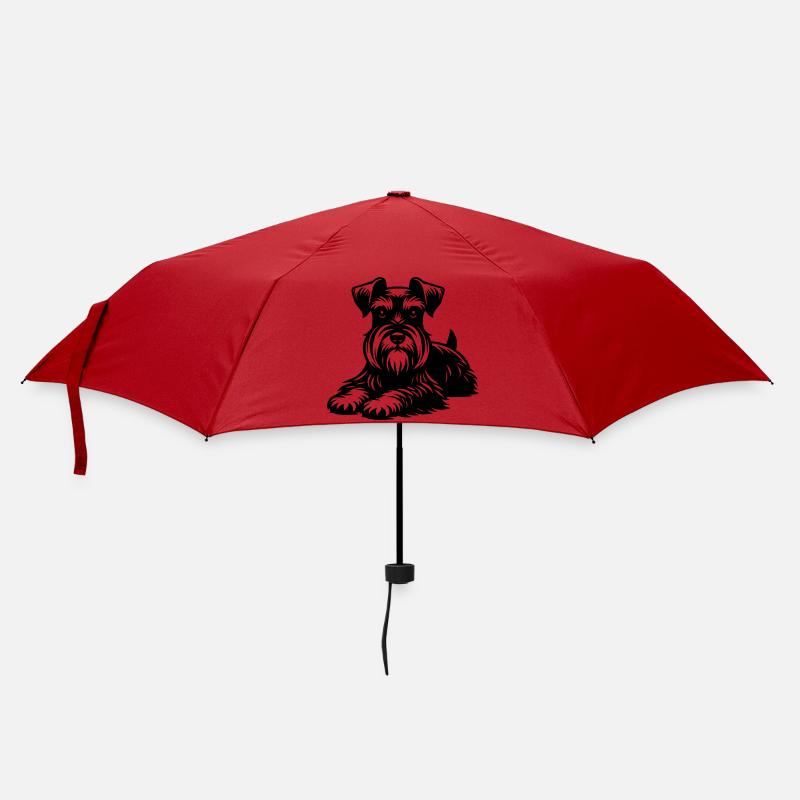 Zwergschnauzer - Regenschirm (klein) - Rot