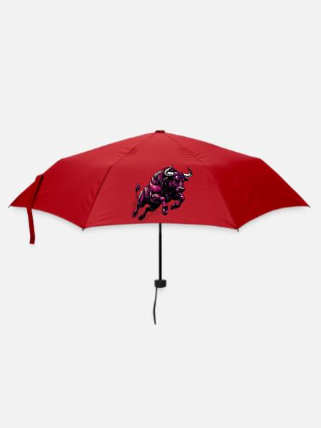 Stier - Regenschirm (klein) - Rot