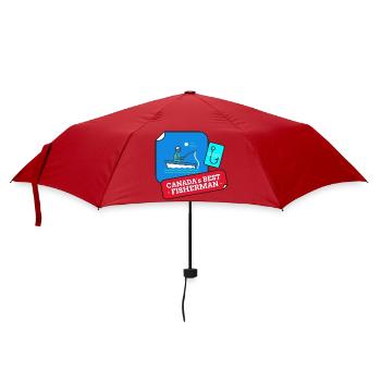 Le meilleur design de pêcheur au Canada - Parapluie standard - rouge - Devant
