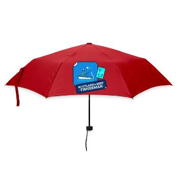 Schottlands bestes Fischer-Design - Regenschirm (klein) - Rot - Vorne