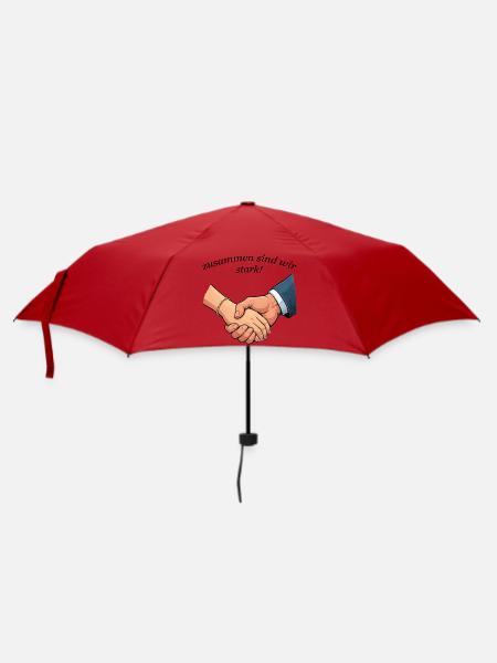 Hände Parr Zusammenhalt - Regenschirm (klein) - Rot