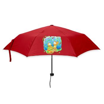 Neon-Orb-Freunde - Regenschirm (klein) - Rot - Vorne