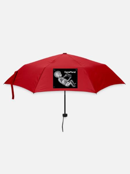 Röntgenbaby mit Spielcontroller - Regenschirm (klein) - Rot