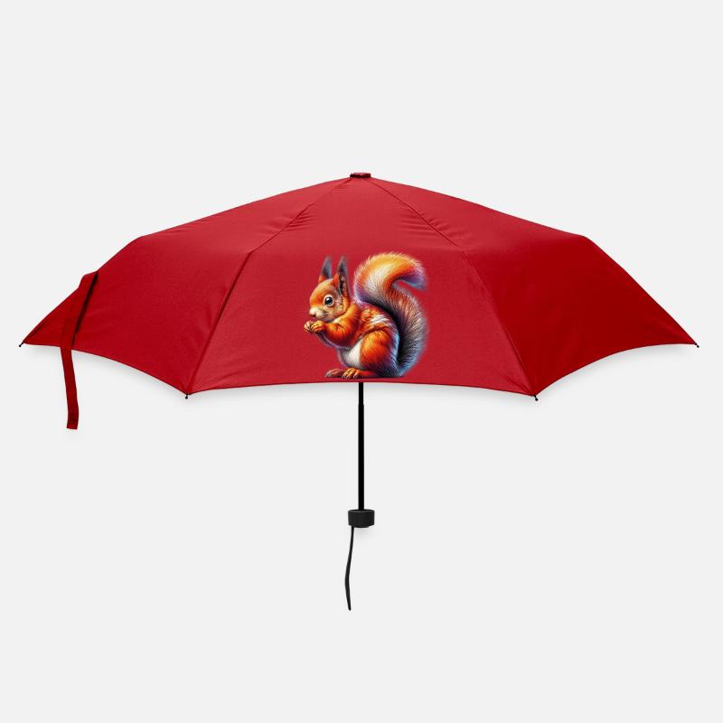 Eichhörnchen - Regenschirm (klein) - Rot