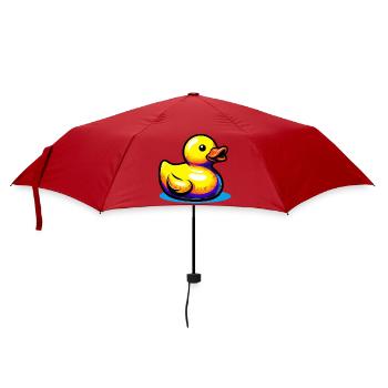 Ente Ente Ente Ente Ente - Regenschirm (klein) - Rot - Vorne