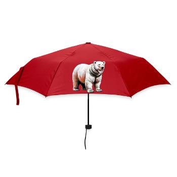 White polar bear - Umbrella (small) - red - Front