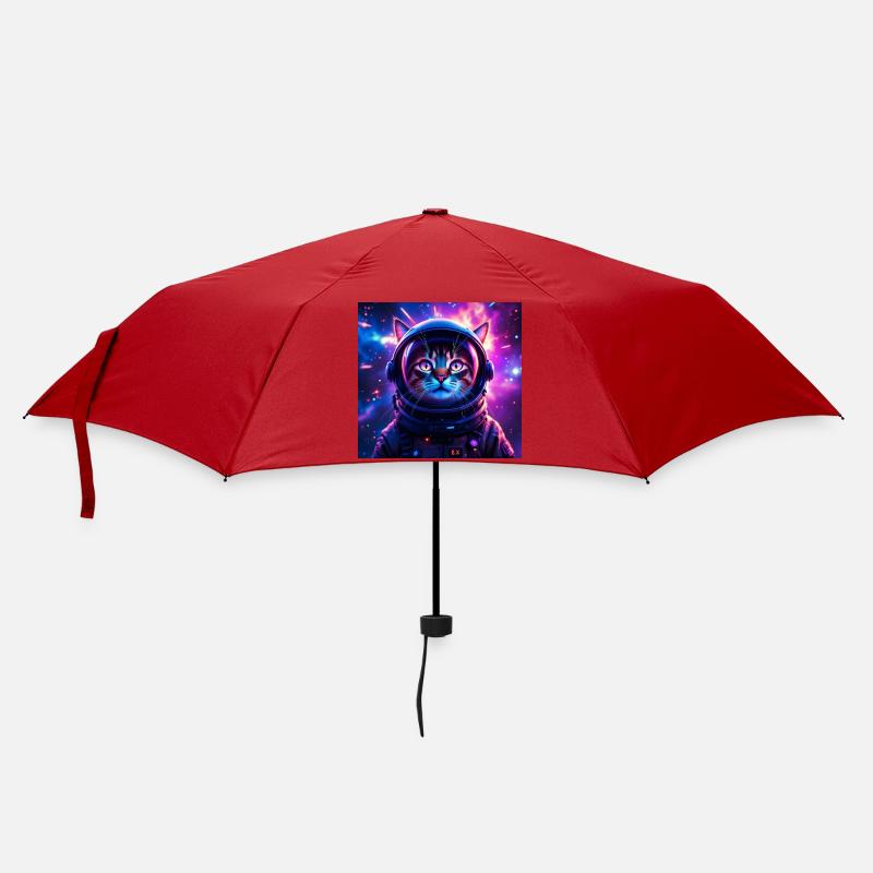 Space Cat - Umbrella (small) - red