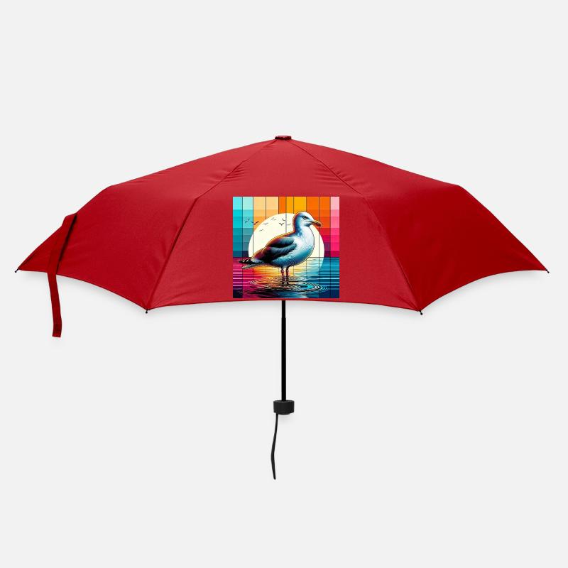 Möwe - Regenschirm (klein) - Rot