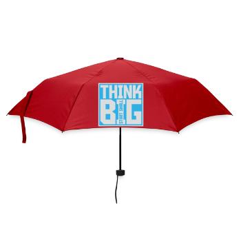 Think Big Start Small Motivation Mindset Wachstum  - Regenschirm (klein) - Rot - Vorne